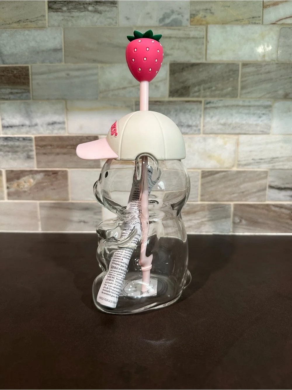 Starbucks 2026 Limited Edition “Pink Bearista” Glass Cup